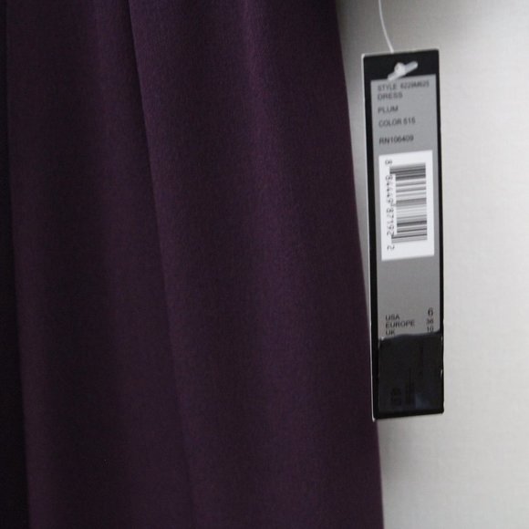 ⬇️$25 Tahari ArthurS. Levine Purple 3/4 Sleeve Dress - Picture 6 of 13